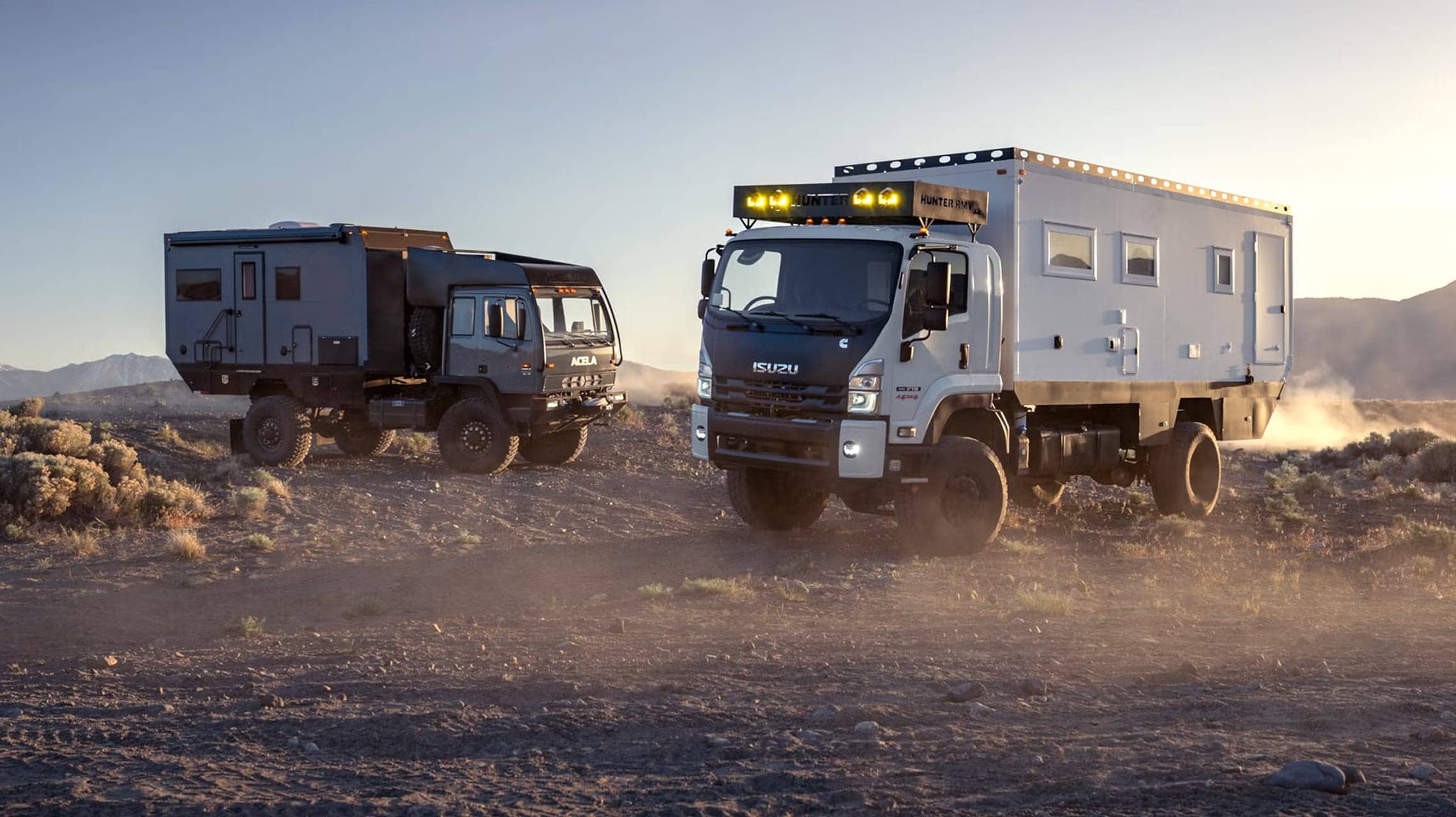 Bliss Mobil expedition vehicle in the desert